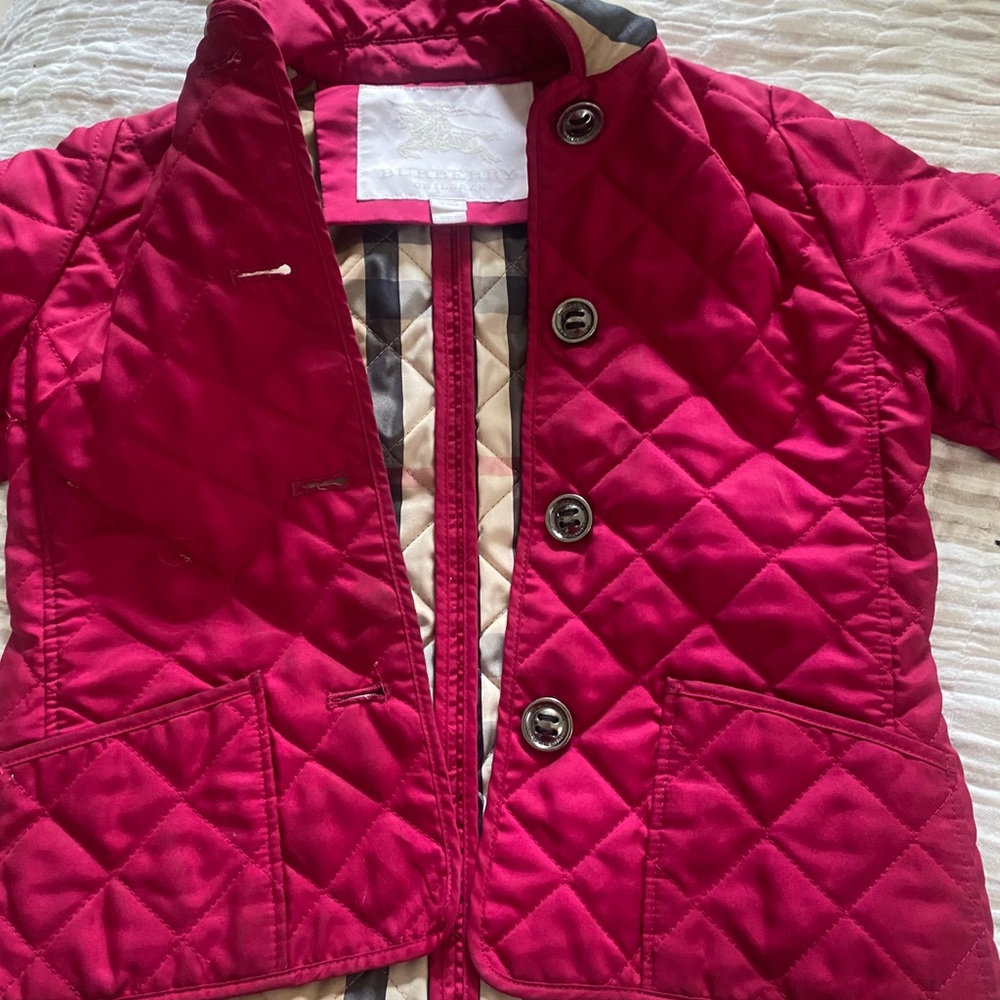 Burberry Kids Quilted Jacket - Red